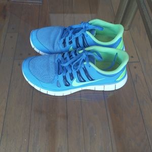 Nike free 5.0 Blue Women's running shoes sz 11